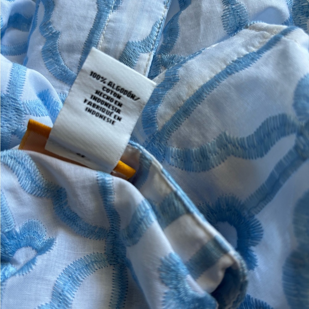 NWT Ruby Rd Plus Size 2X Blue White Embroidered V… - image 11